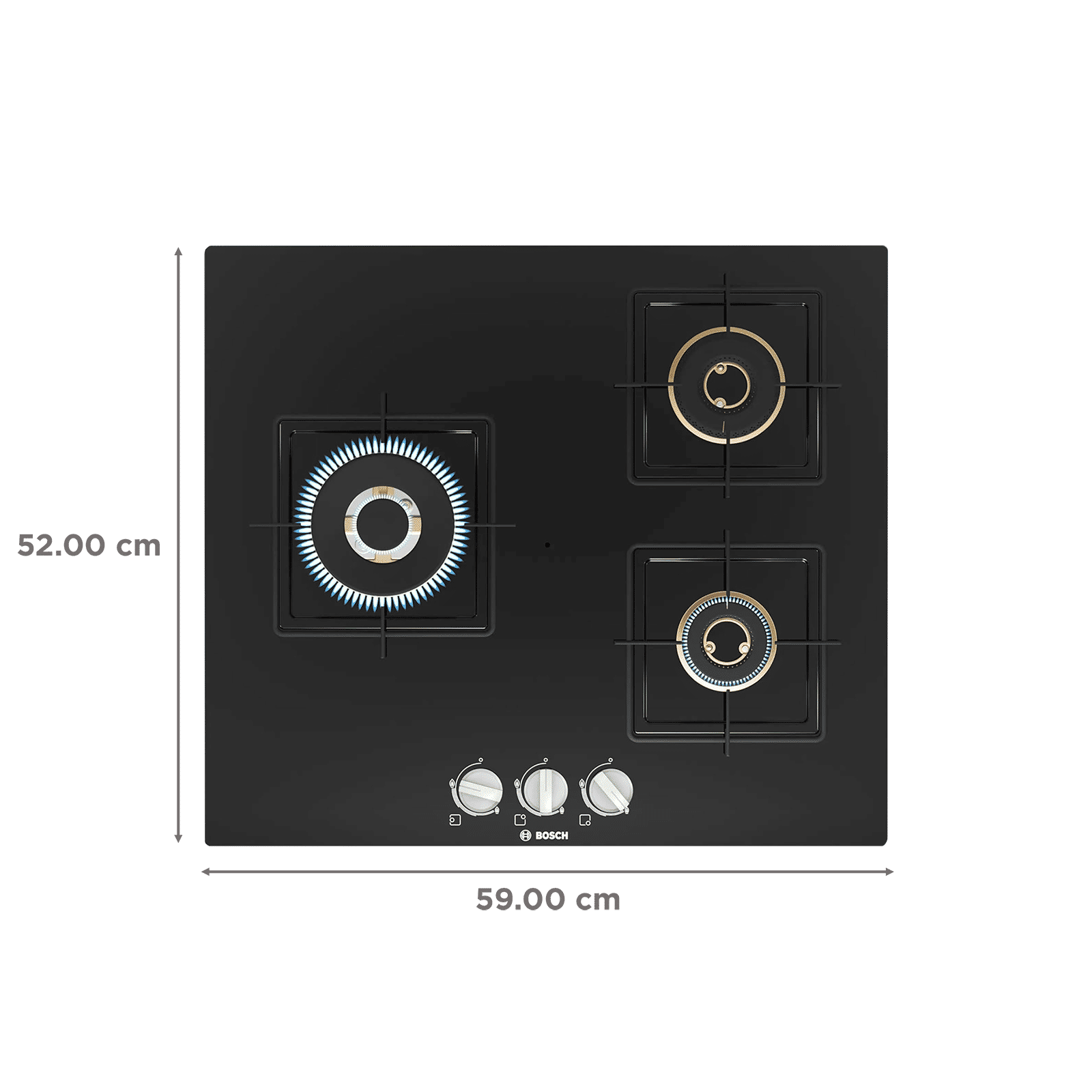 BOSCH Series 4 Toughened Glass Top 3 Burner Automatic Hob (Flame Failure Safety Device, Black)_2