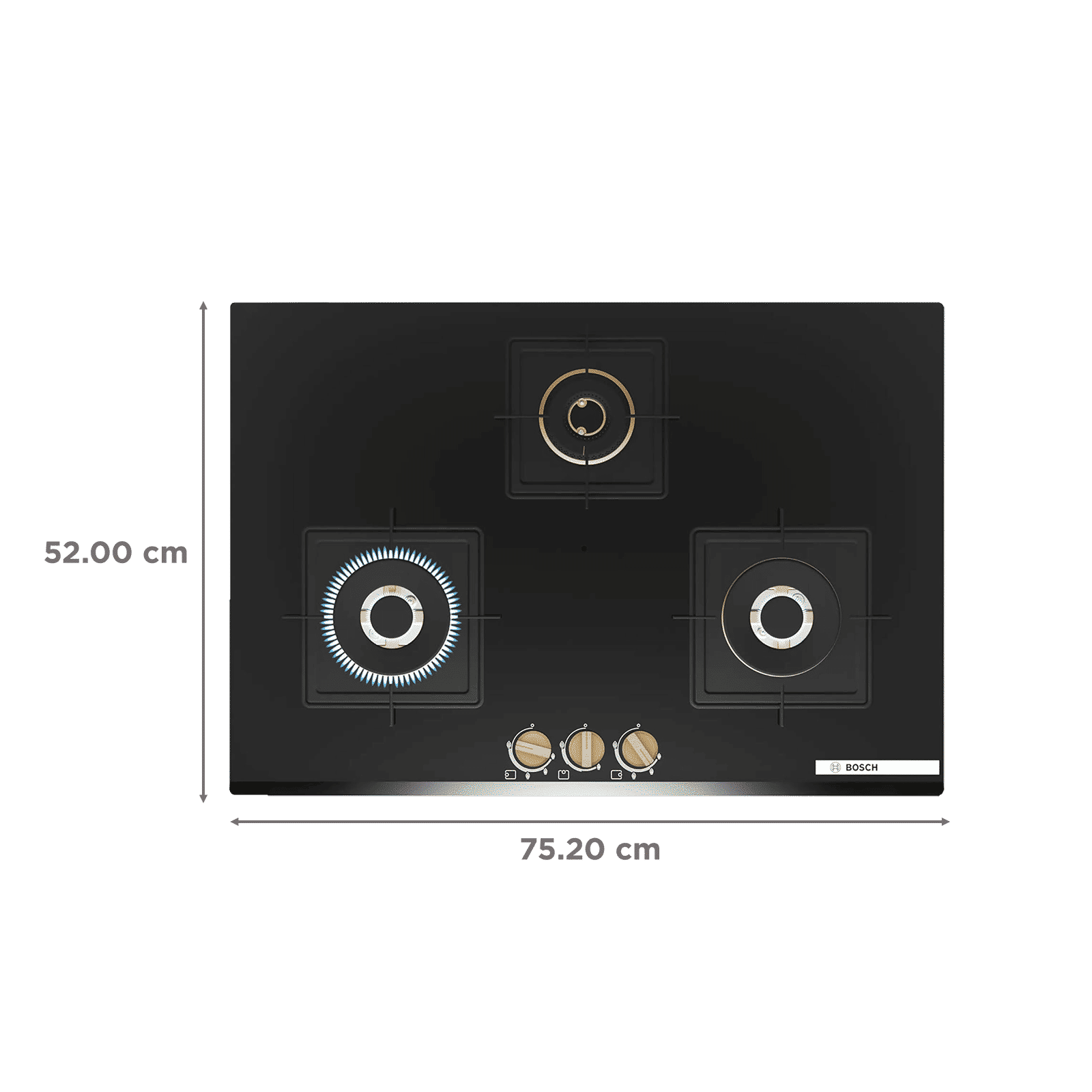 BOSCH Series 6 Toughened Glass Top 3 Burner Automatic Hob (Flame Failure Safety Device, Black)_2