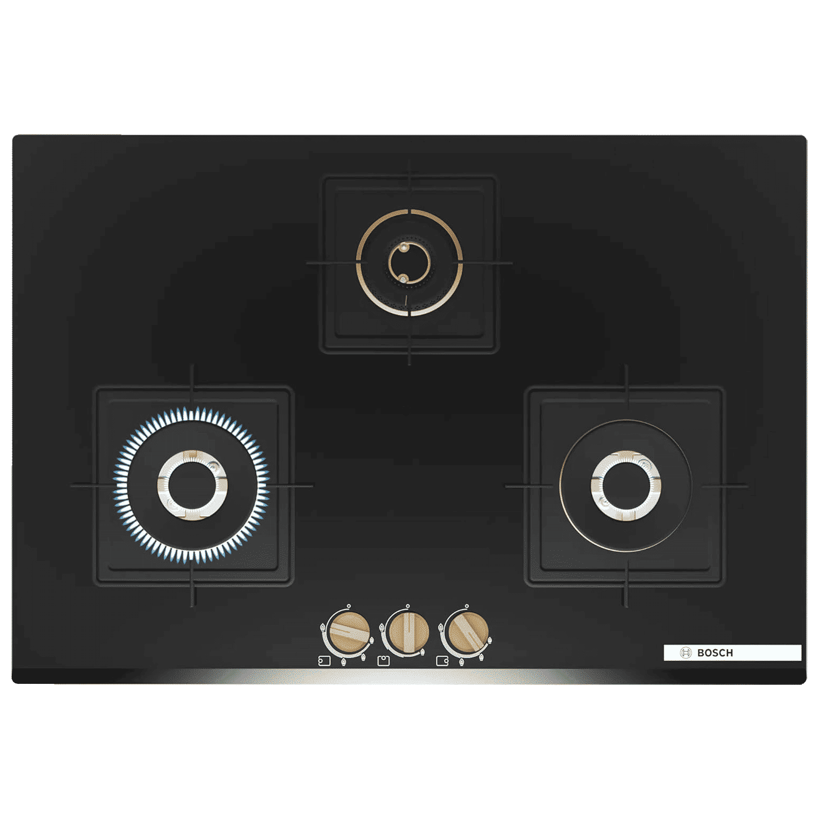 BOSCH Series 6 Toughened Glass Top 3 Burner Automatic Hob (Flame Failure Safety Device, Black)_1