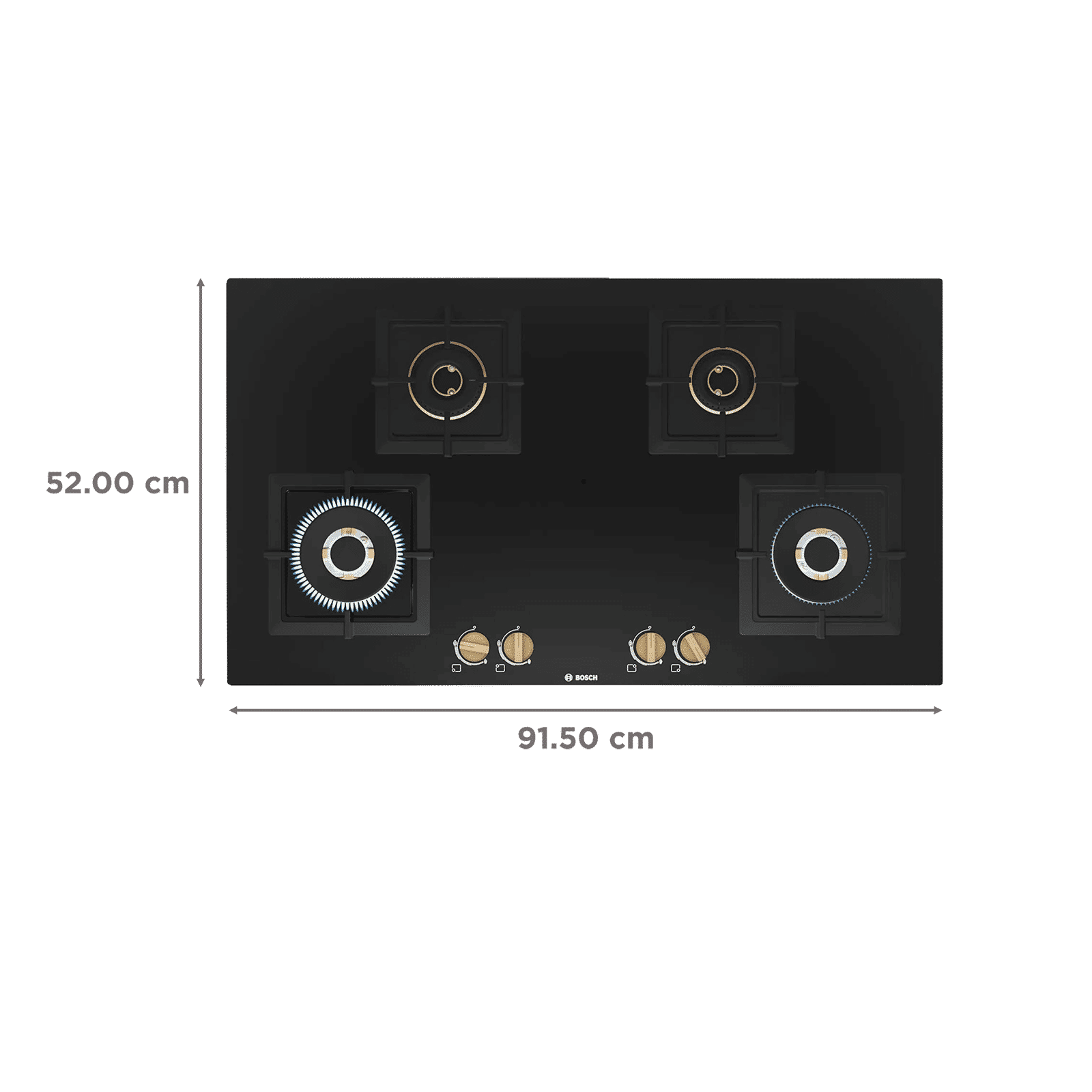 BOSCH Series 4 Toughened Glass Top 4 Burner Automatic Hob (Flame Failure Safety Device, Black)_2