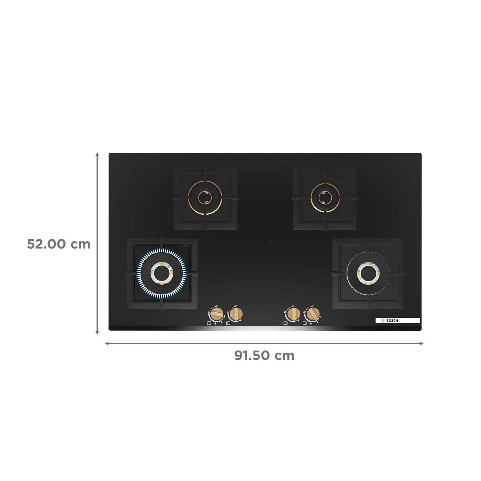 BOSCH Series 4 Toughened Glass Top 4 Burner Automatic Hob (Flame Failure Safety Device, Black)_2