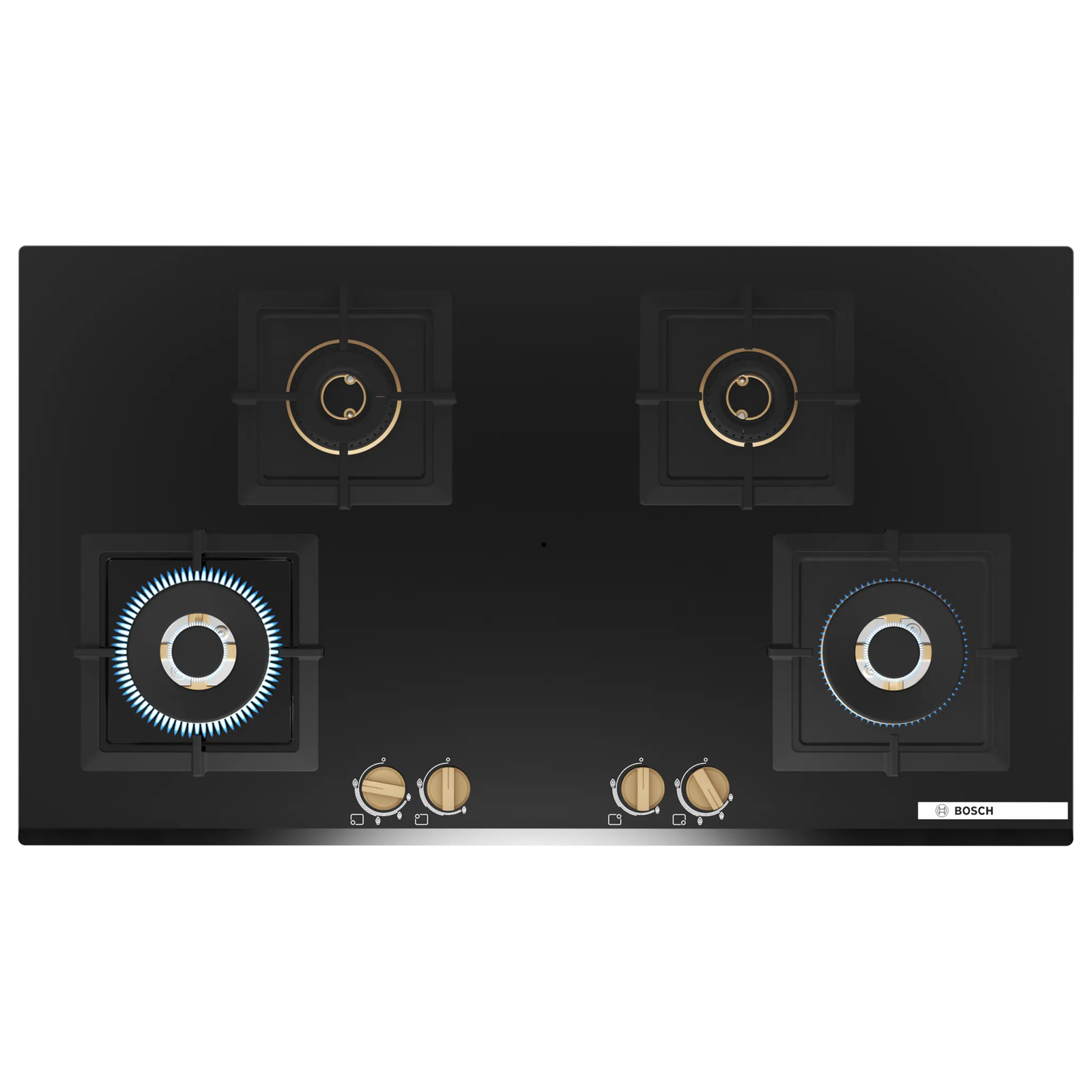 BOSCH Series 4 Toughened Glass Top 4 Burner Automatic Hob (Flame Failure Safety Device, Black)_1