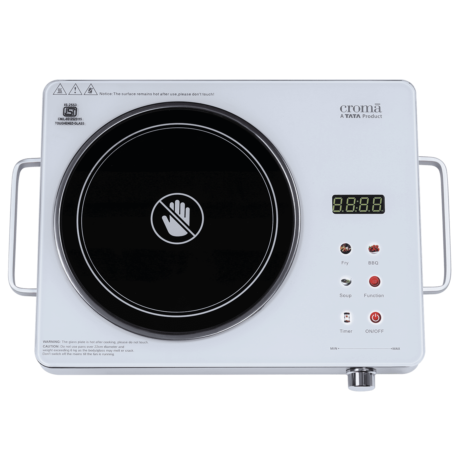 Croma Infrared 2200W Induction Cooktop with 3 Preset Menus_14