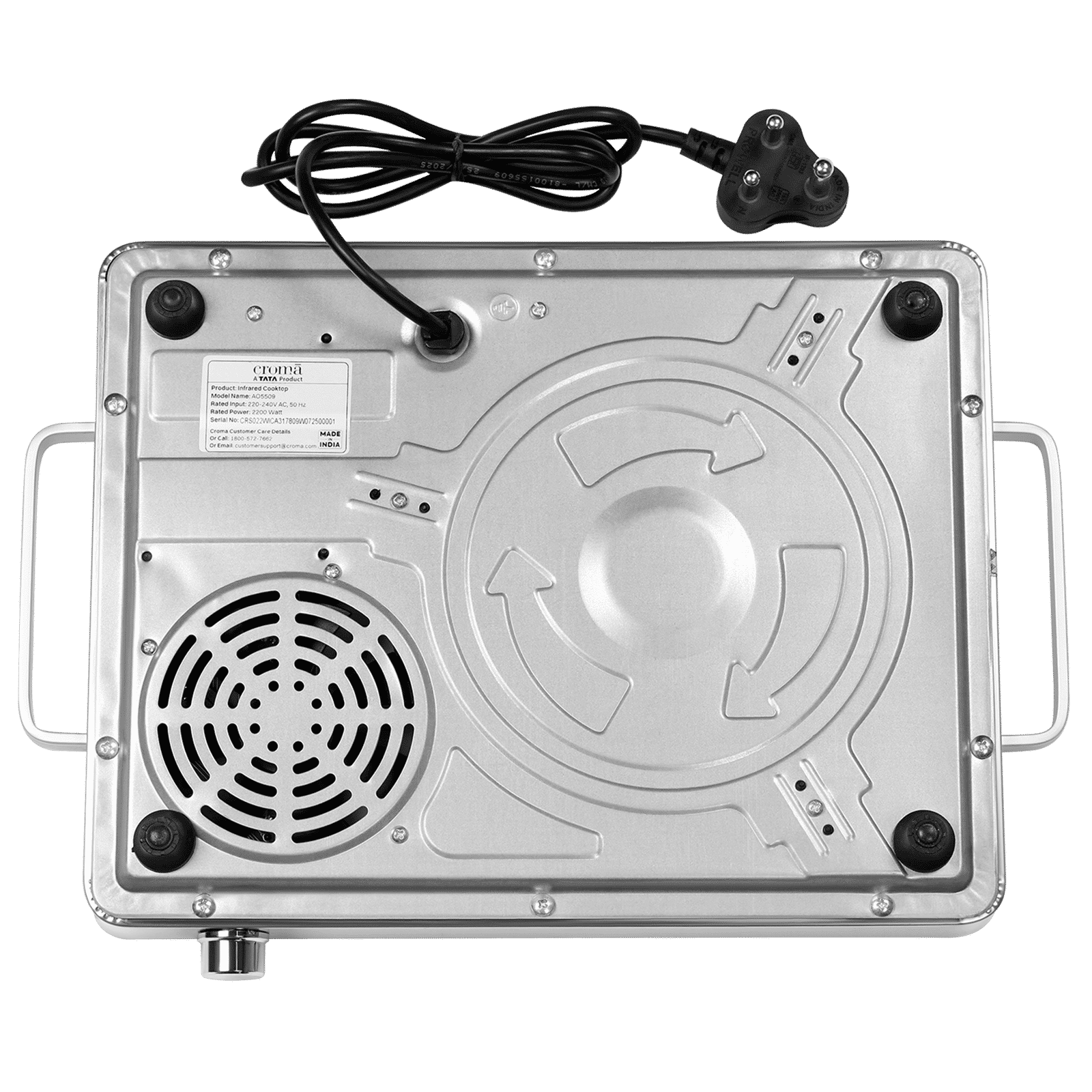 Croma Infrared 2200W Induction Cooktop with 3 Preset Menus_15