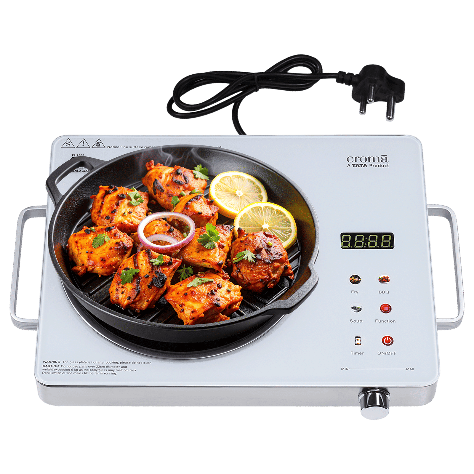 Croma Infrared 2200W Induction Cooktop with 3 Preset Menus_17