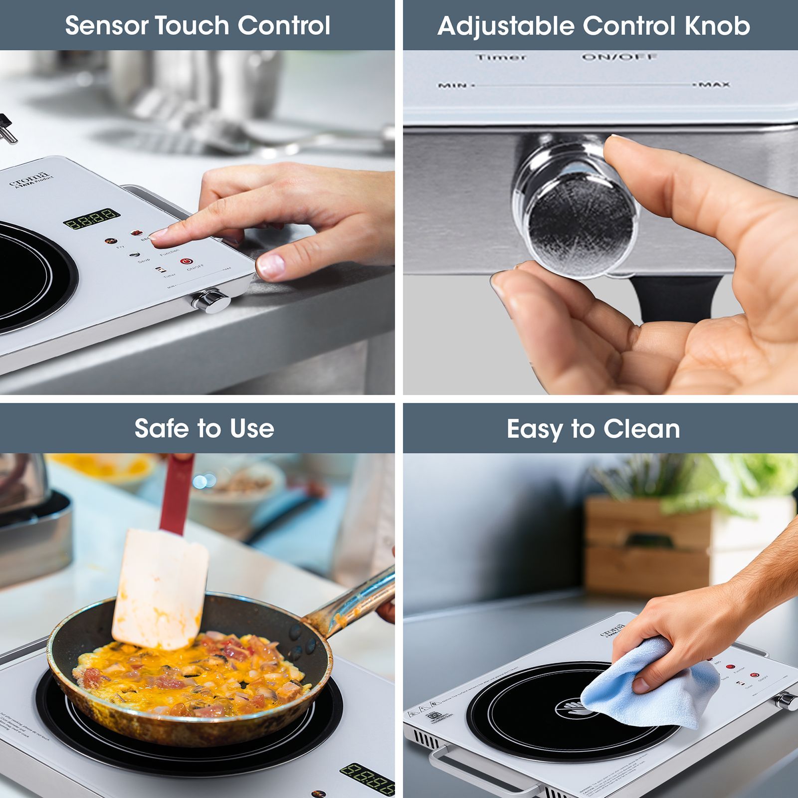 Croma Infrared 2200W Induction Cooktop with 3 Preset Menus_7