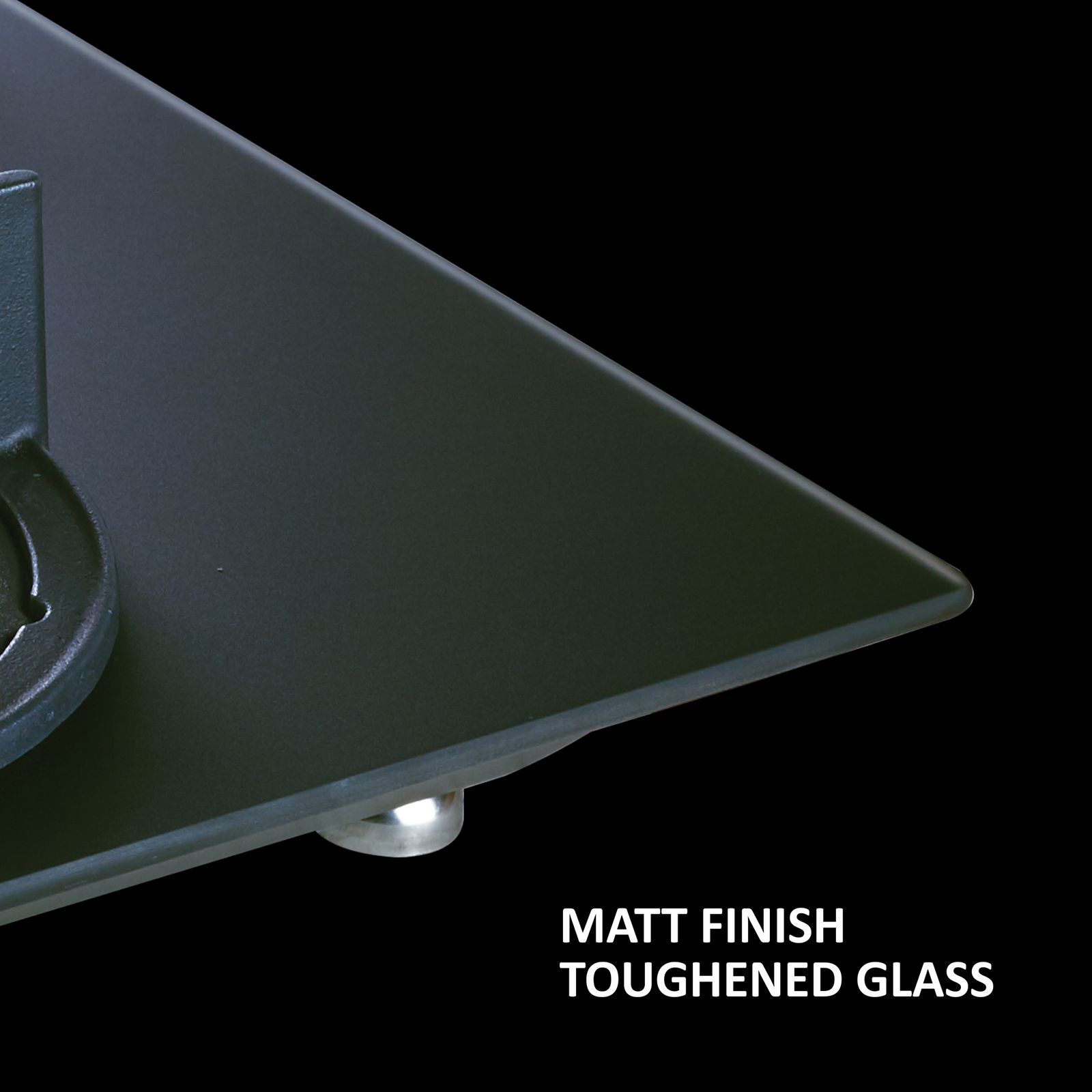 elica MATT FLEXI DFS HE FB 4B 91 DX Toughened Glass Top 4 Burner Automatic Hob (Cast Iron Pan Support with Heat Guard, Matt Finish Black Glass)_4