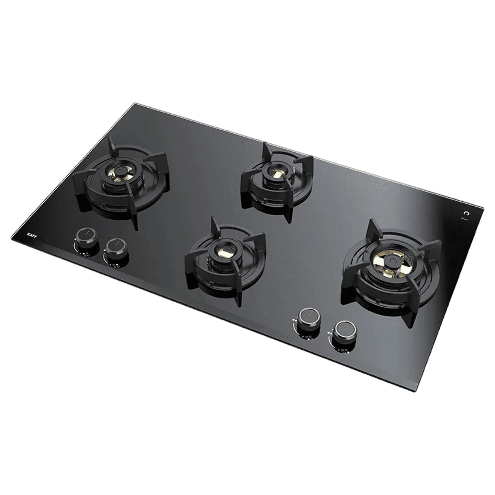KAFF ASF 94V Toughened Glass Top 4 Burner Automatic Hob (Flame Failure Device, Black)_7