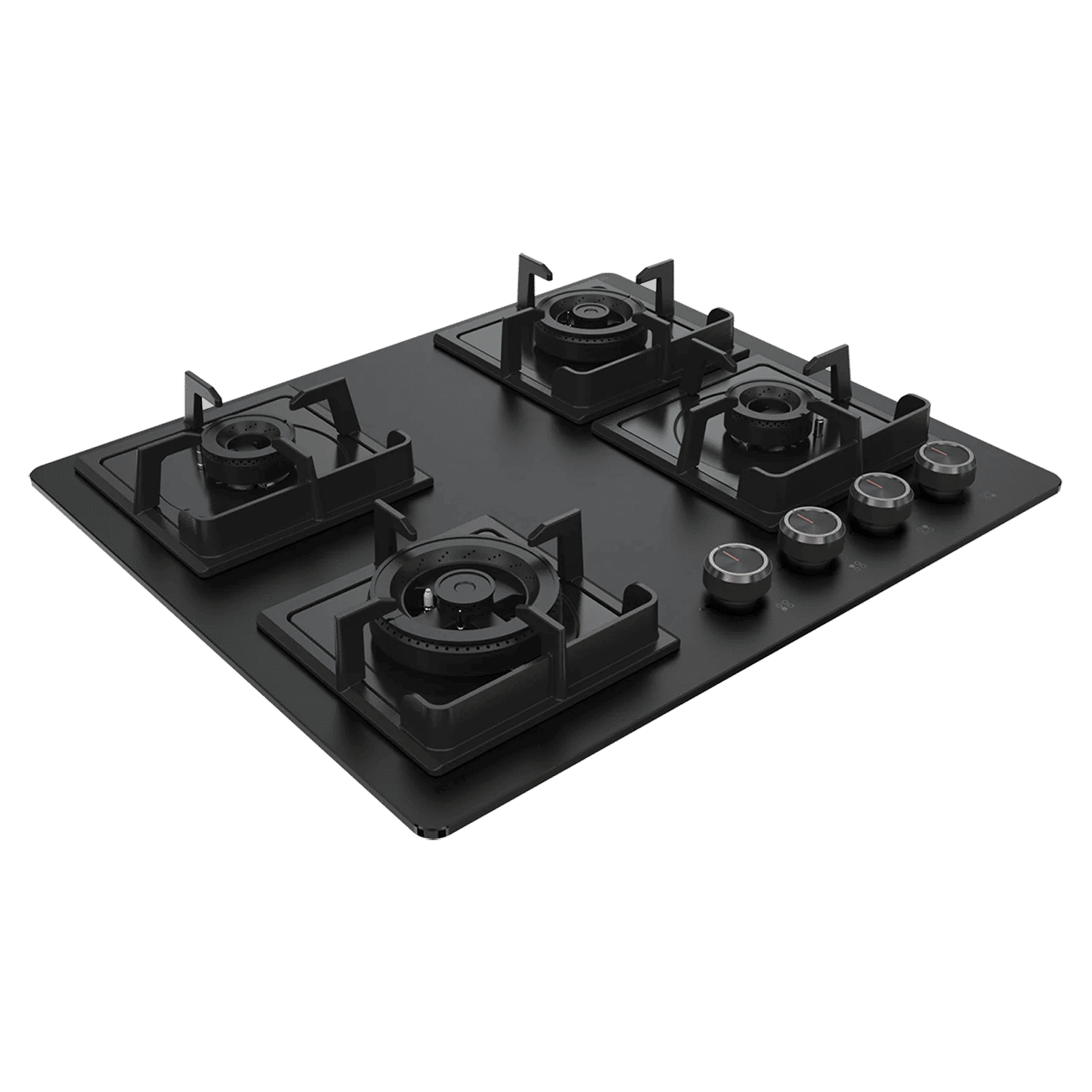 KAFF NYG 64B Glass Top 4 Burner Automatic Hob (Integrated Flame Protector, Black)_1
