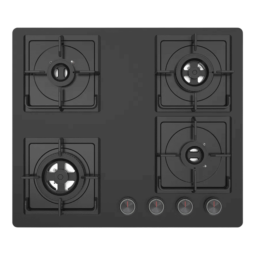 KAFF NYG 64B Glass Top 4 Burner Automatic Hob (Integrated Flame Protector, Black)_4