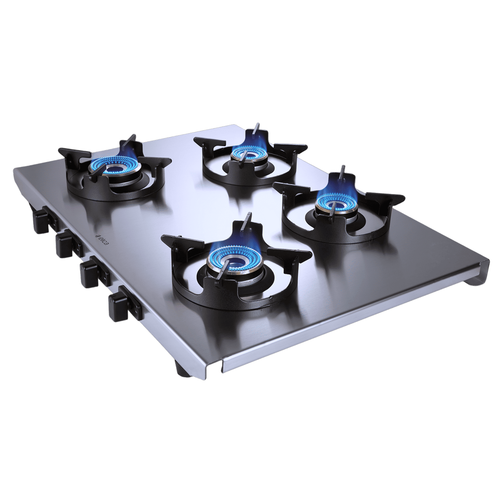 elica INOX HD 4B 69 4 Burner Manual Gas Stove (Round Euro Coated Pan Support, Stainless Steel)_6