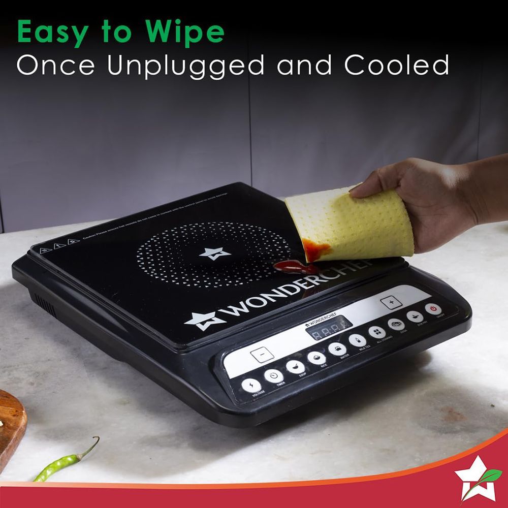 WONDERCHEF Acura 1400W Single Induction Cooktop with 11 Preset Functions_8