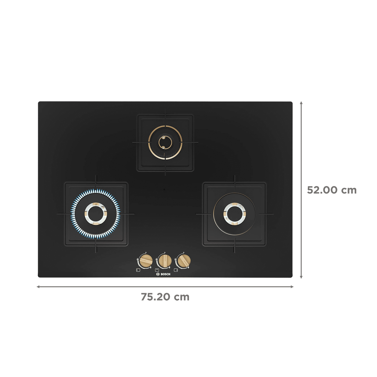 BOSCH Series 6 Tempered Glass Top 3 Burner Automatic Hob (Flame Failure Safety Device, Black)_2