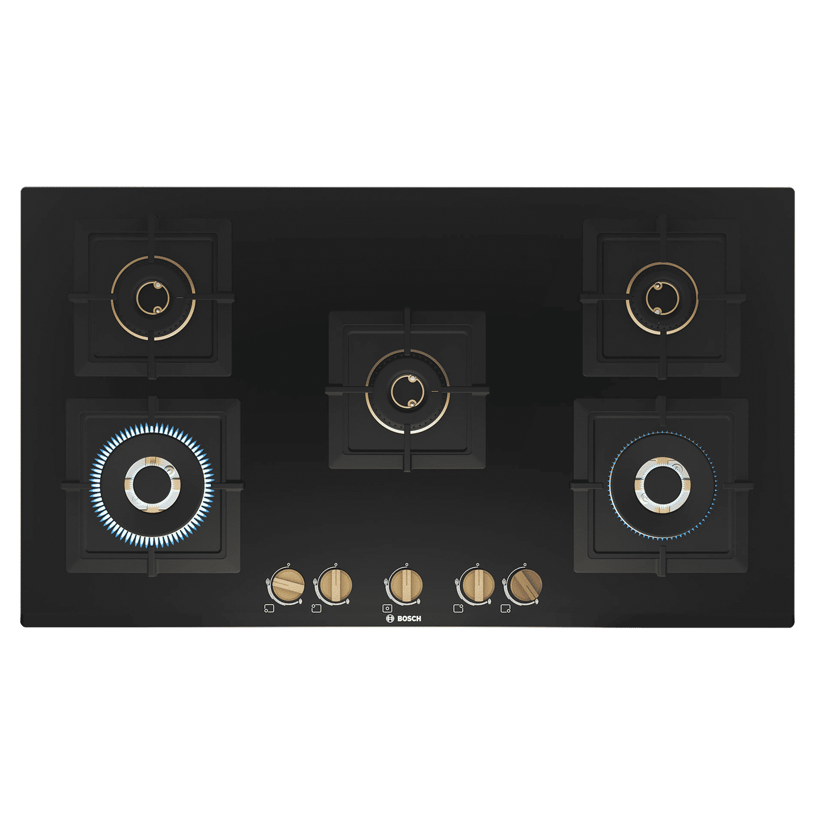 BOSCH Series 6 Tempered Glass Top 5 Burner Automatic Hob (Flame Failure Safety Device, Black)_1