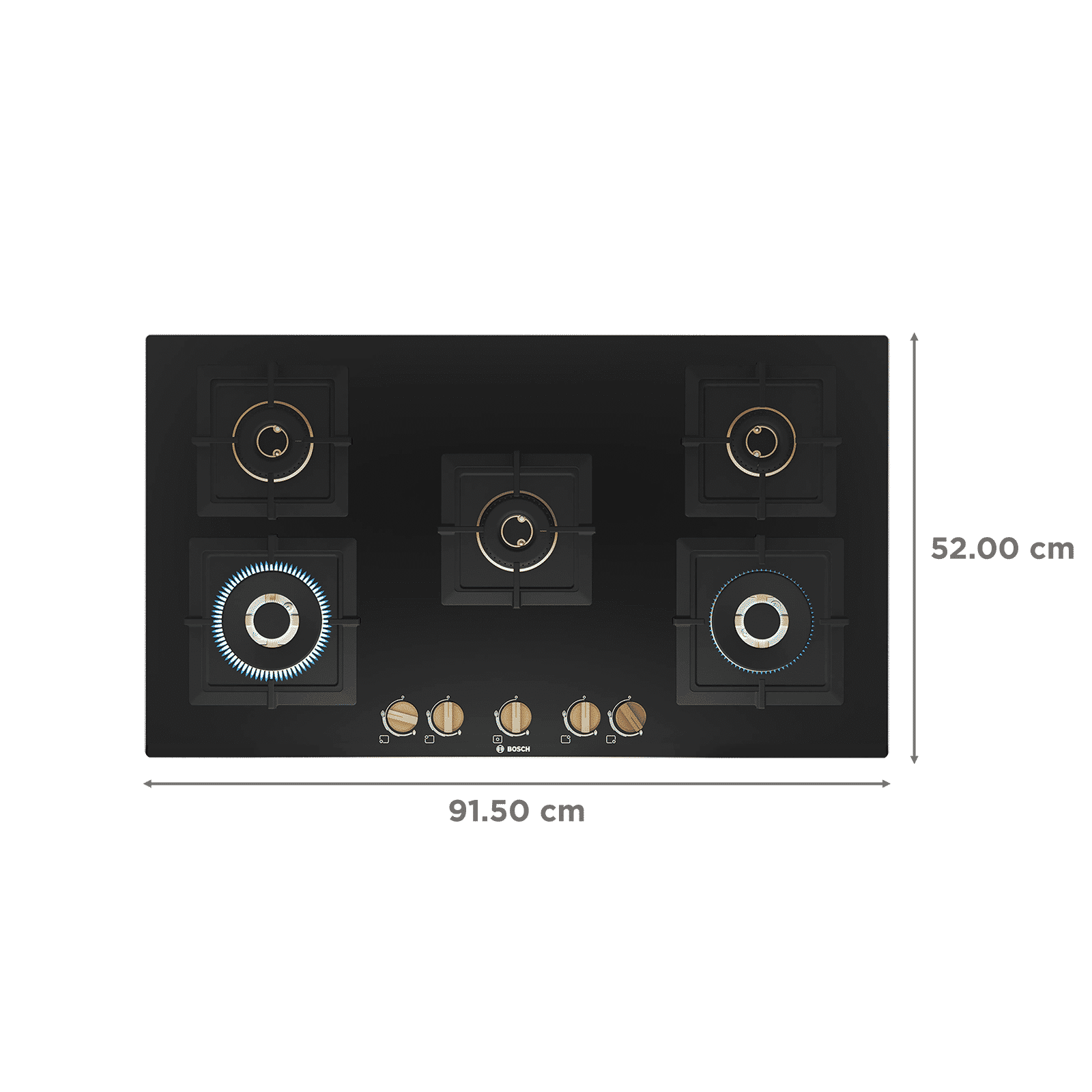 BOSCH Series 6 Tempered Glass Top 5 Burner Automatic Hob (Flame Failure Safety Device, Black)_2