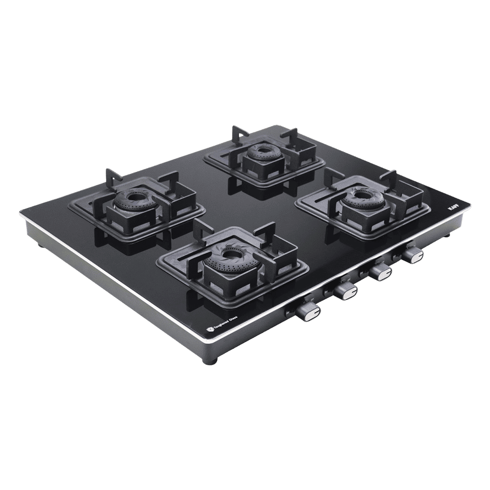 KAFF CTQ634B Toughened Glass Top 4 Burner Manual Gas Stove (Edge Protection, Black) KAFF CTQ634B Toughened Glass Top 4 Burner Manual Gas Stove (Edge Protection, Black)_3