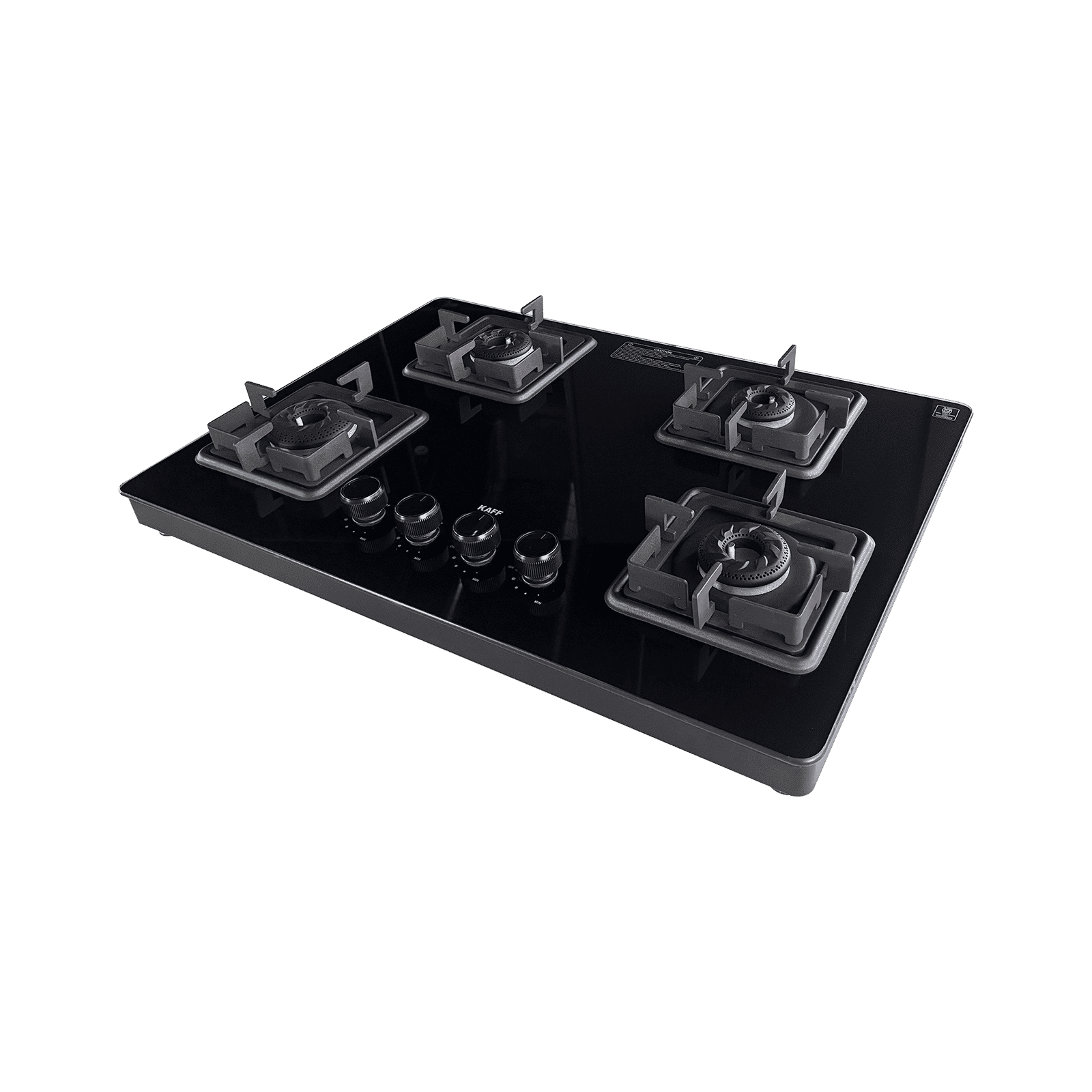 KAFF CTH754BAI Toughened Glass Top 4 Burner Automatic Gas Stove (Anti-Grip Knobs, Matte Black)_3