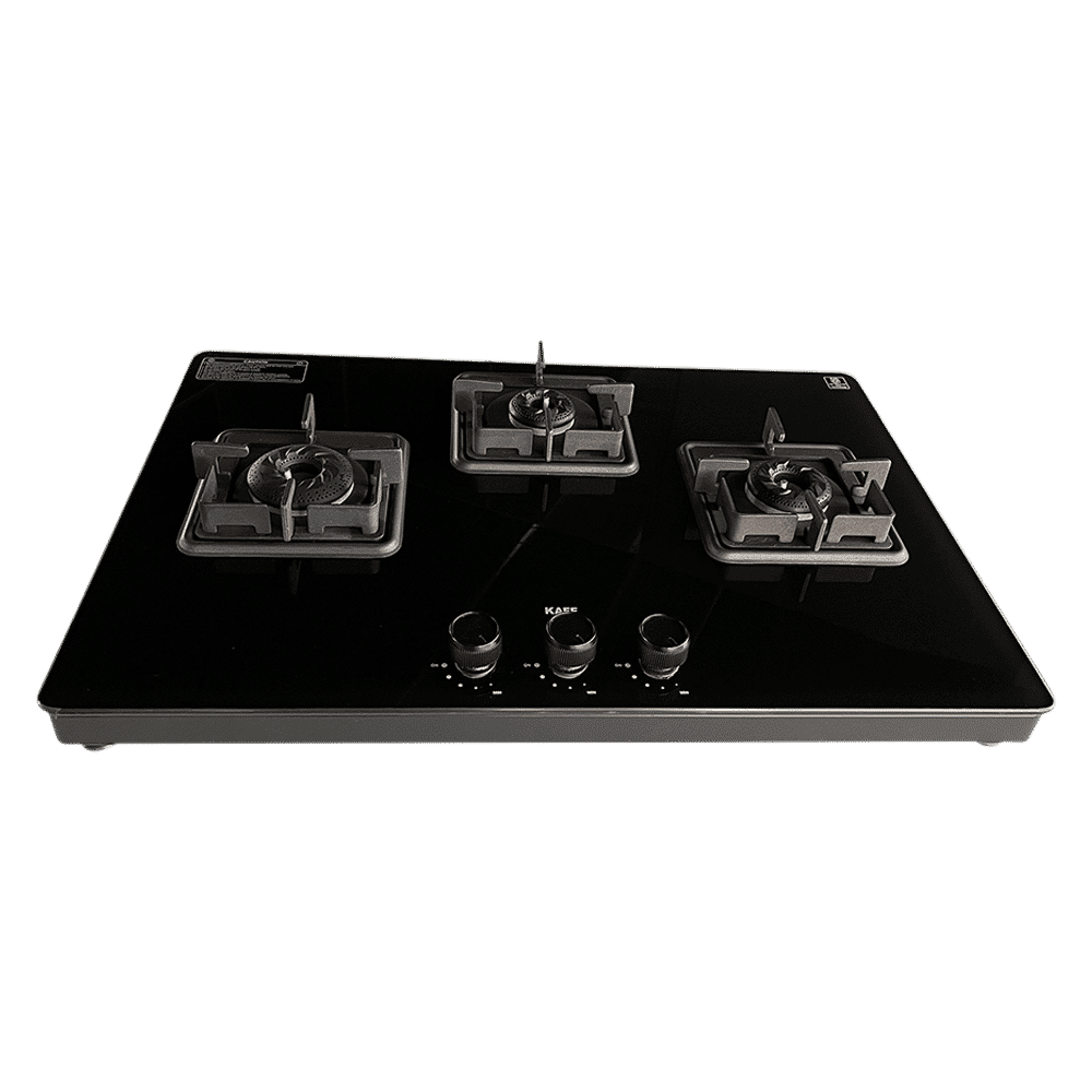 KAFF CTH753BAI Toughened Glass Top 3 Burner Automatic Gas Stove (Integrated Flame Protector, Black)_2