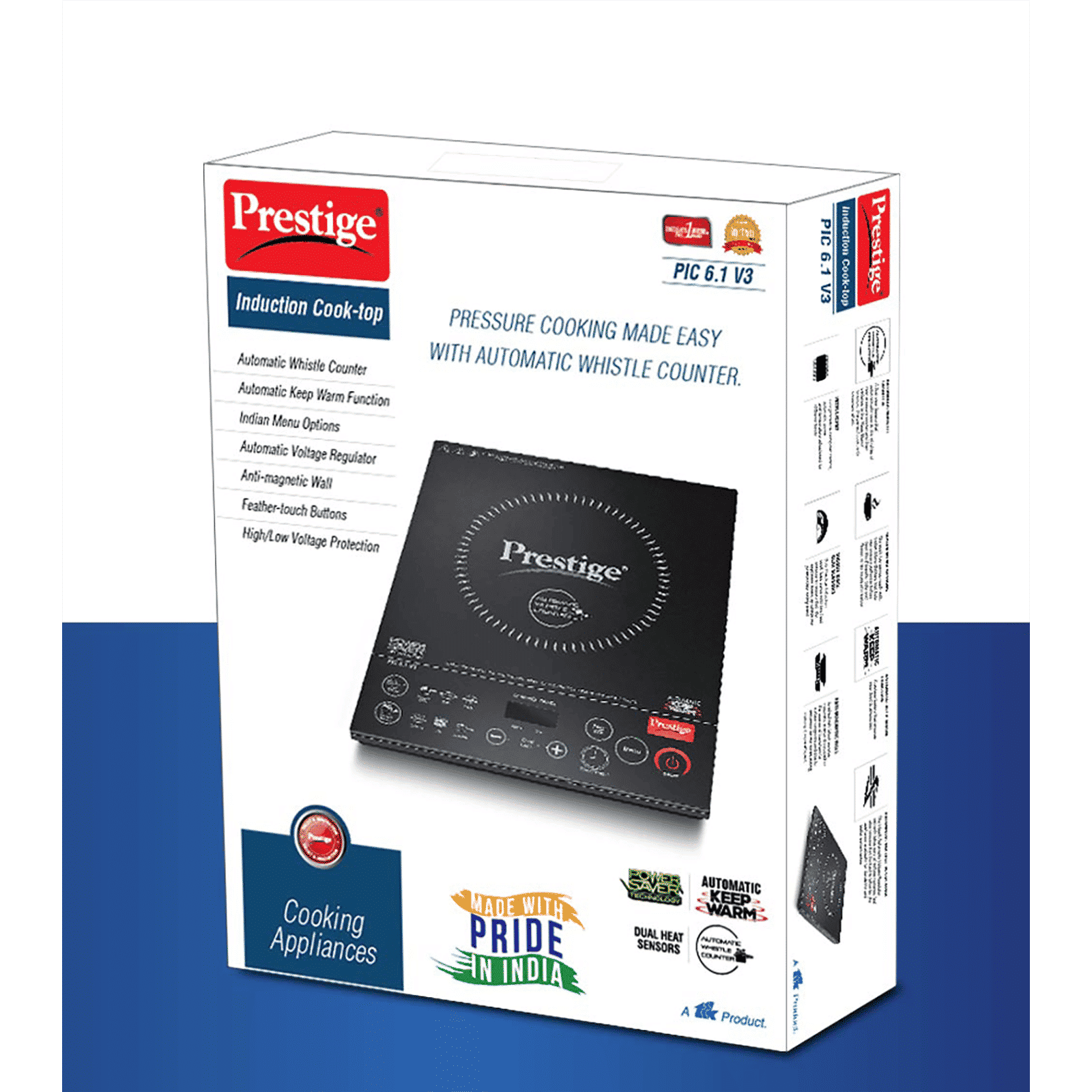 Prestige PIC 6.1 V3 2200W Single Induction Cooktop with 8 Preset Menus_7