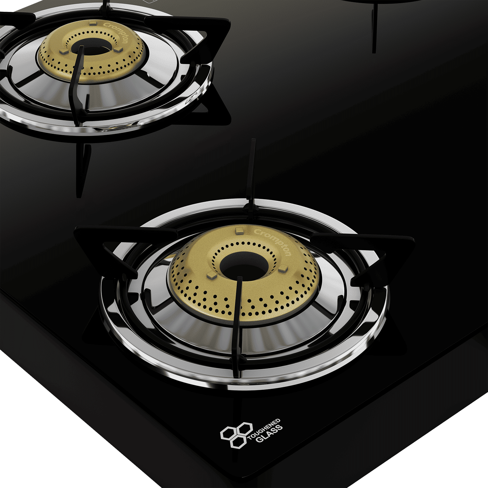 Crompton FlameMaster Toughened Glass Top 4 Burner Manual Gas Stove (Mild Steel Body, Black)_3
