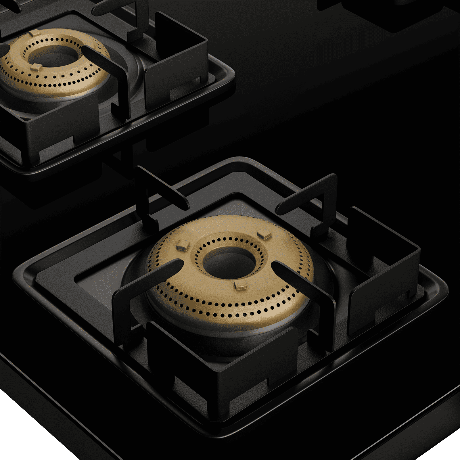 Crompton SlimPro Toughened Glass Top 4 Burner Manual Gas Stove (Mild Steel Body, Black)_3