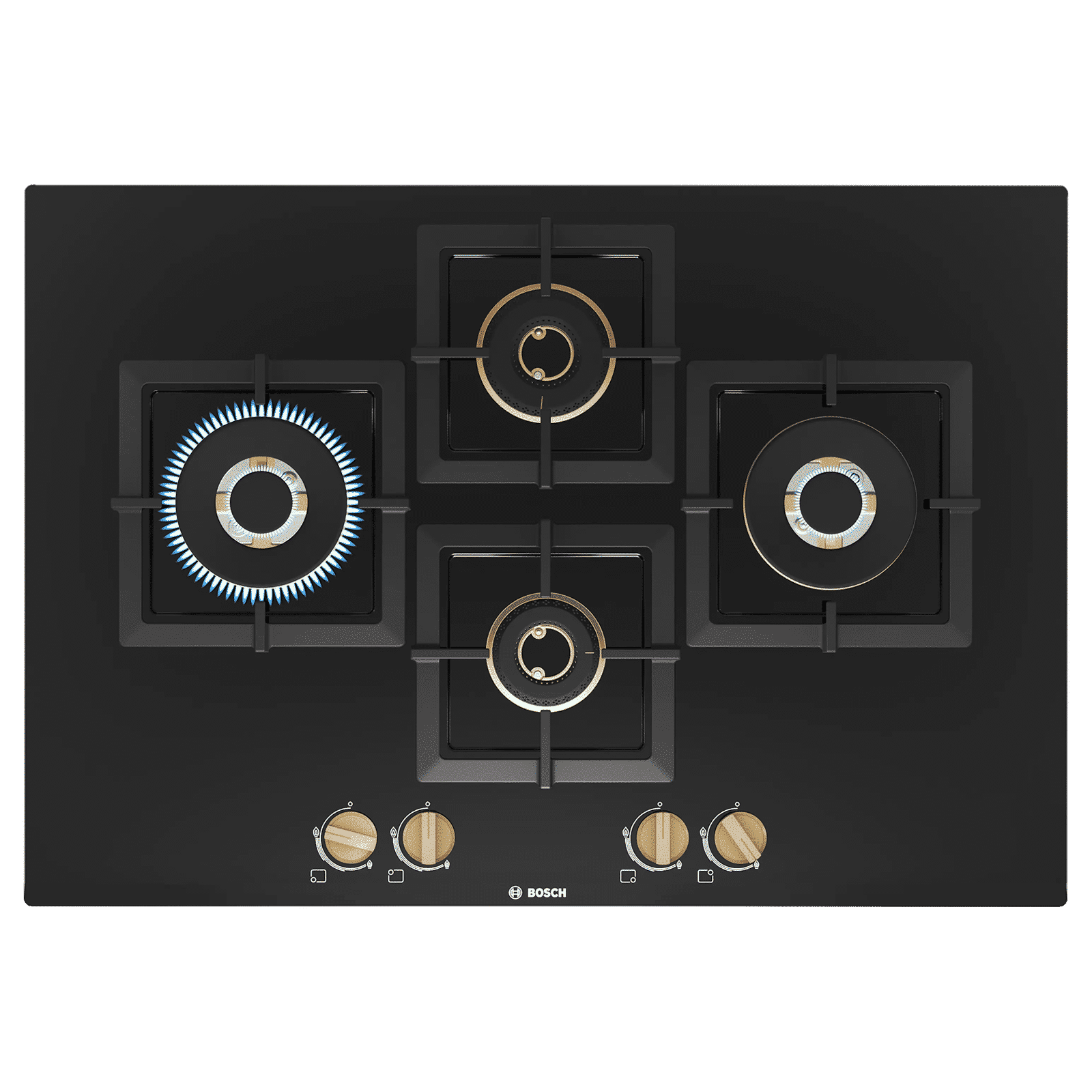 BOSCH Series 6 Tempered Glass Top 4 Burner Automatic Hob (Flame Failure Safety Device, Black)_1