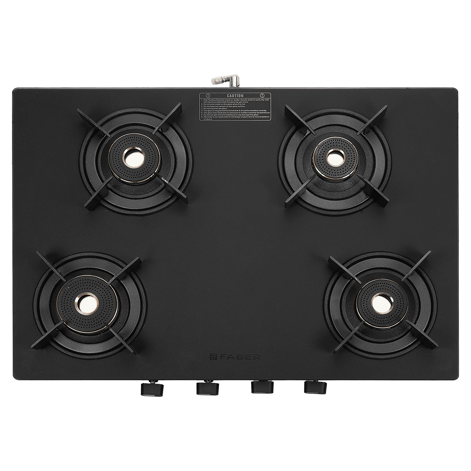 FABER NEBULA Glass Top 4 Burner Manual Gas Stove (Matt Finish, Black)_6