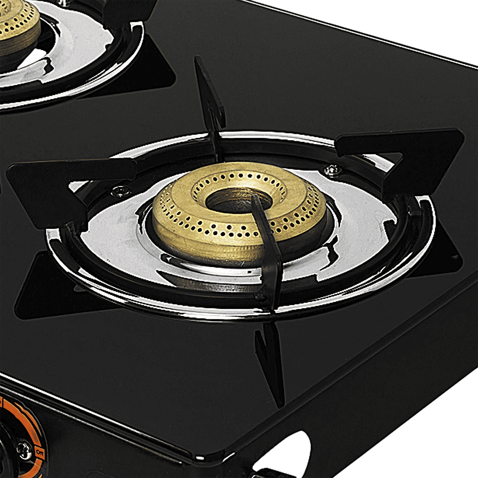 FABER JADE Toughened Glass Top 3 Burner Manual Gas Stove (Powder Coated Pan Support, Black)_4