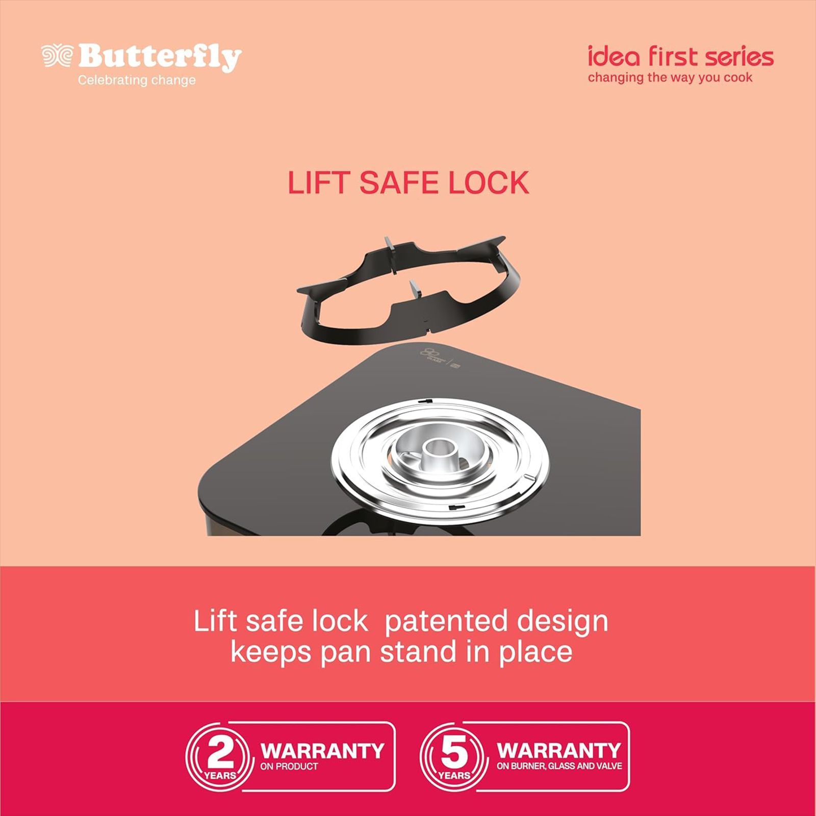 Butterfly Renz Tempered Glass Top 3 Burner Manual Gas Stove (Rust Resistant Frame, Black)_6