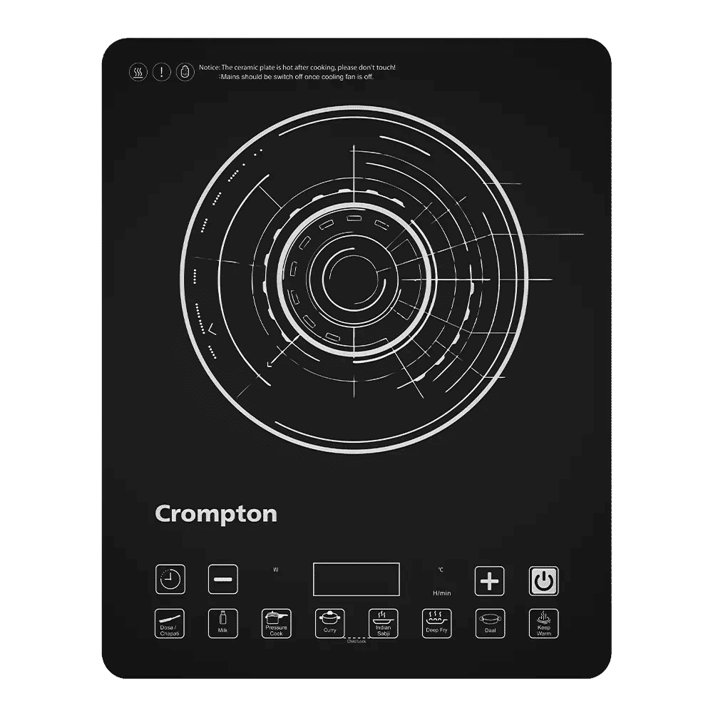 Crompton Instaserve 2100W Induction Cooktop with 8 Preset Menus_1