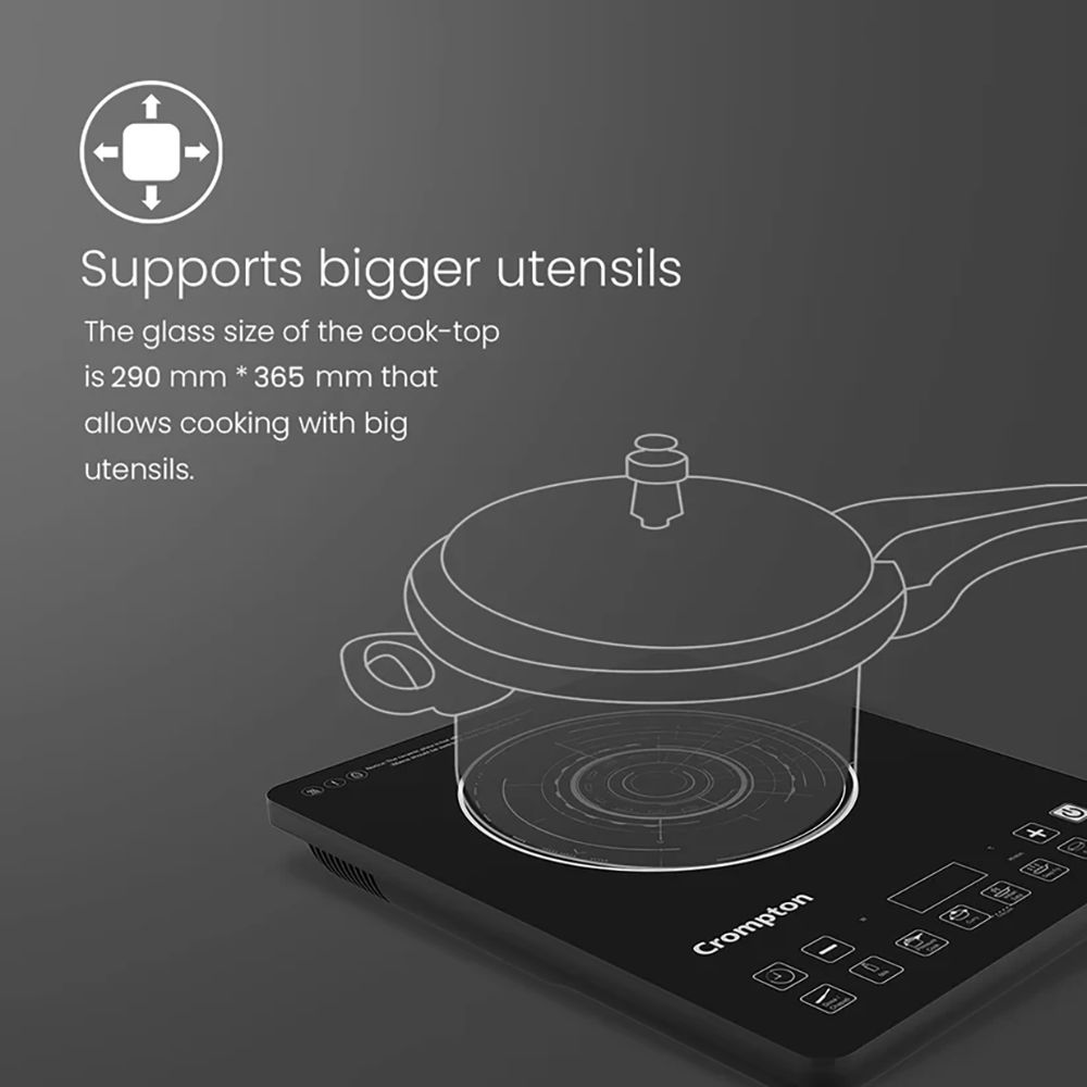 Crompton Instaserve 2100W Induction Cooktop with 8 Preset Menus_7