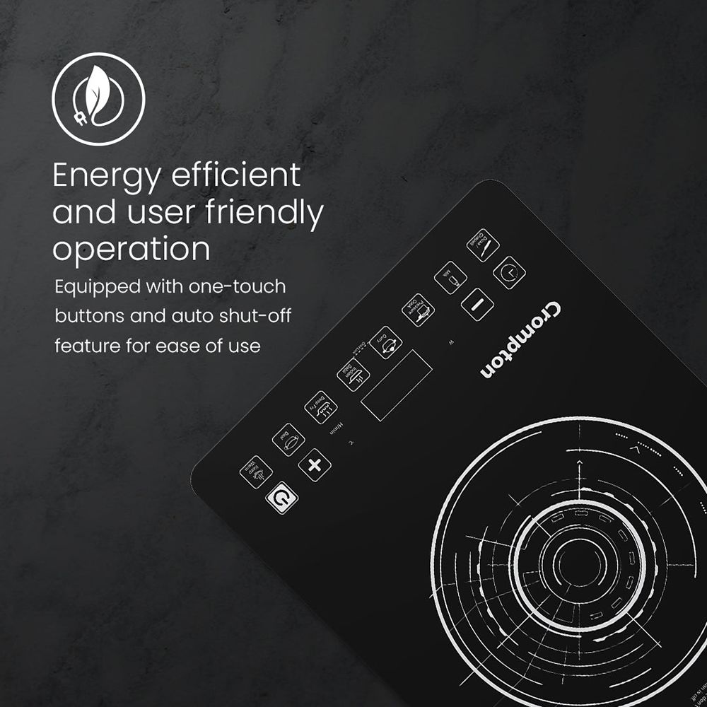 Crompton Instaserve 2100W Induction Cooktop with 8 Preset Menus_5