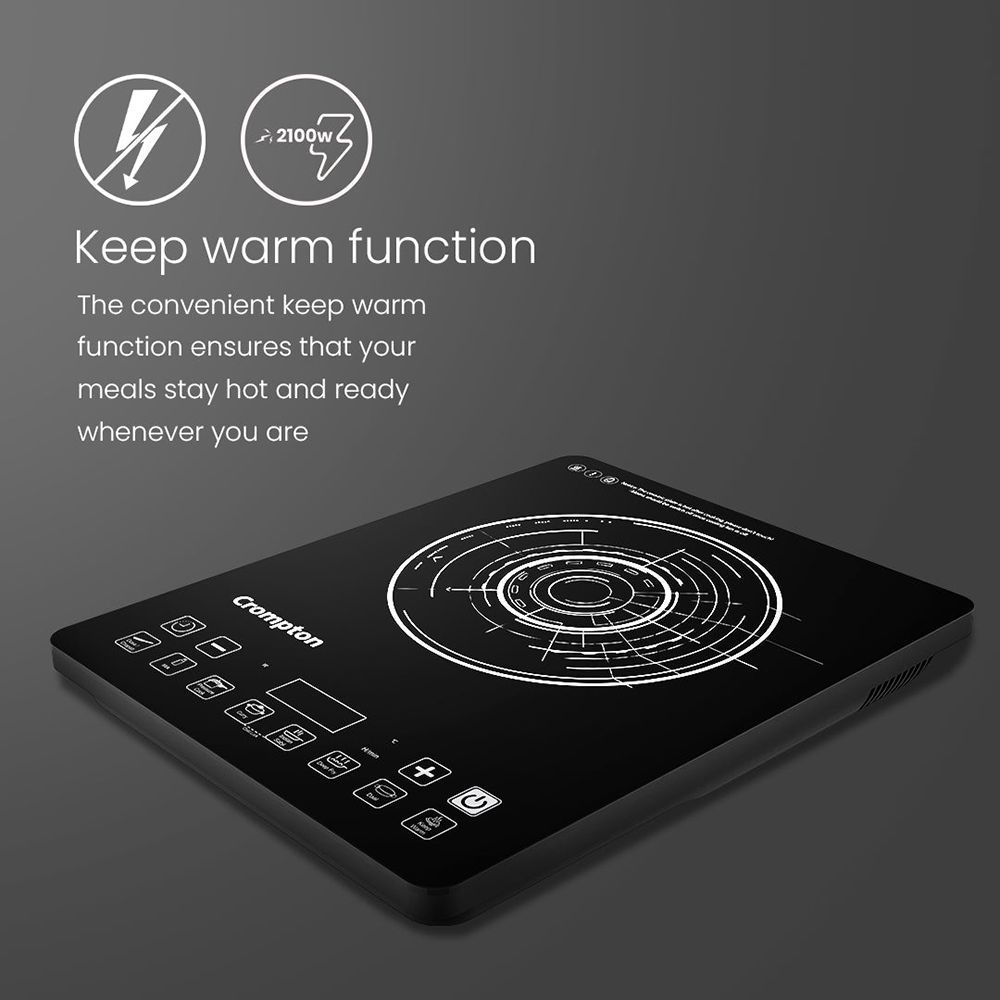 Crompton Instaserve 2100W Induction Cooktop with 8 Preset Menus_6