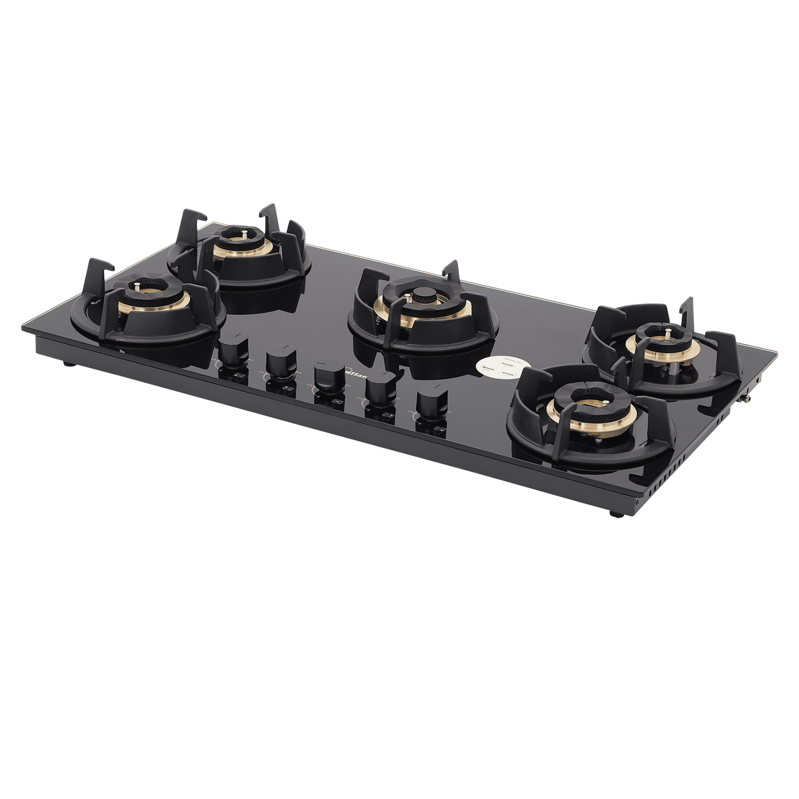 Sunflame SHA 586 UBR Toughened Glass Top 5 Burner Automatic Hob (Cast Iron Pan Supports, Black)_4