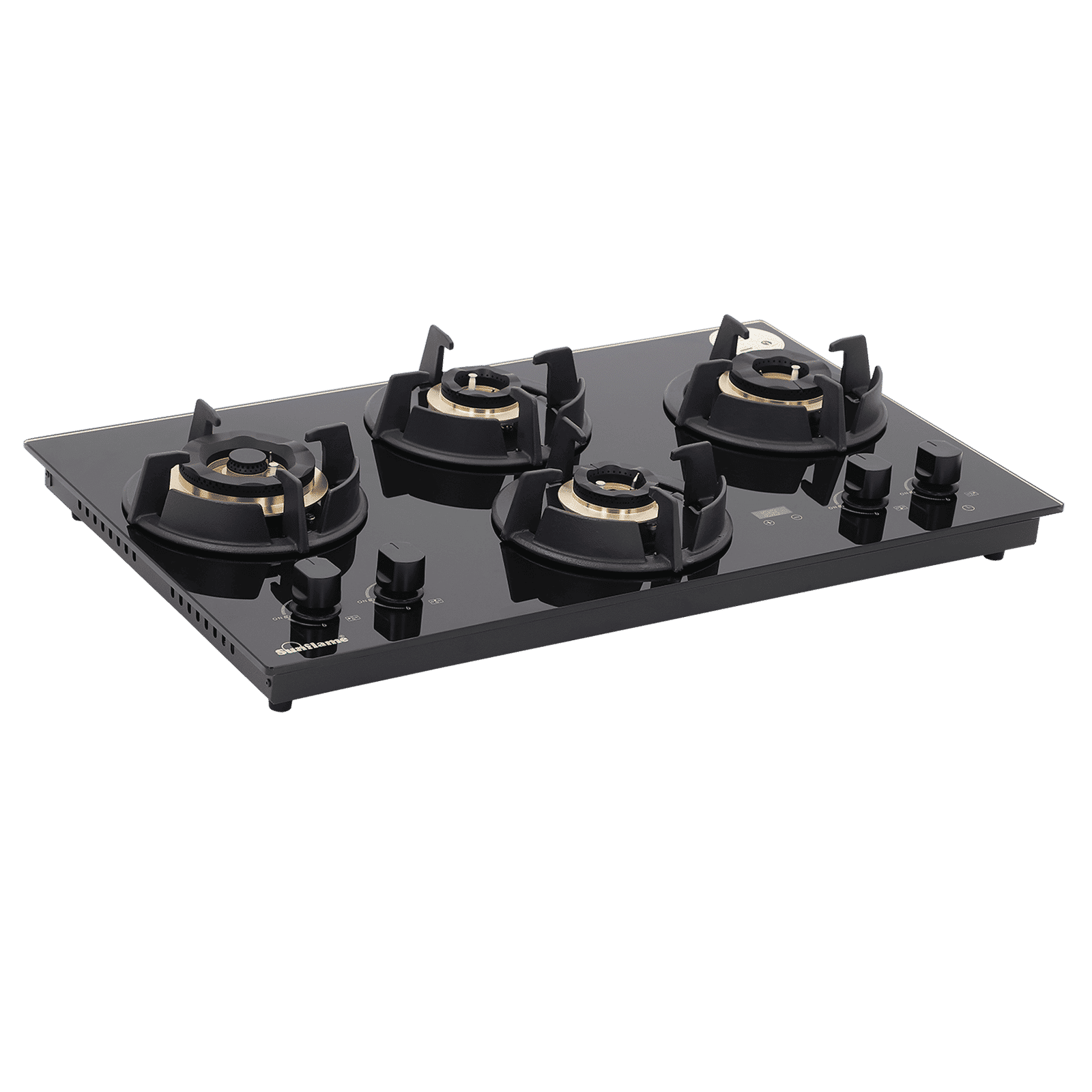 Sunflame SHA 476 UBR Toughened Glass Top 4 Burner Automatic Hob (Timer Function, Black)_1