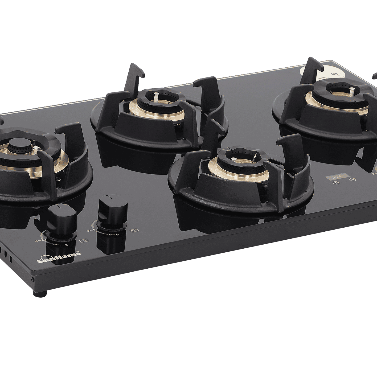 Sunflame SHA 476 UBR Toughened Glass Top 4 Burner Automatic Hob (Timer Function, Black)_4