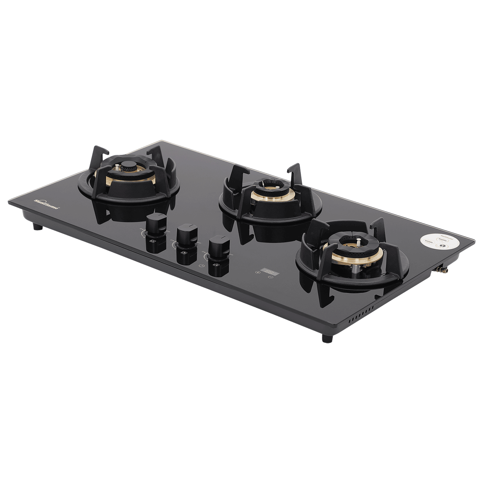 Sunflame SHA 376 UBR Toughened Glass Top 3 Burner Automatic Hob (Flame Failure Device, Black)_3