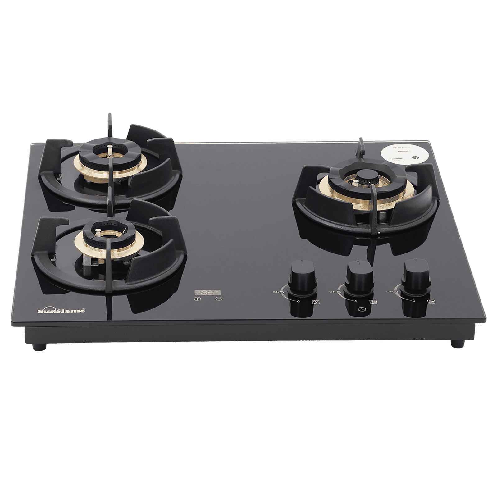 Sunflame SHA 360 UBR Toughened Glass Top 3 Burner Automatic Hob (Flame Failure Device, Black)_2