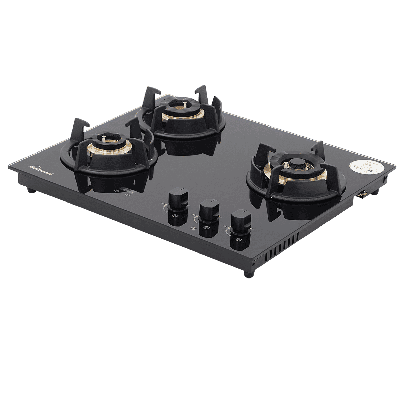 Sunflame SHA 360 UBR Toughened Glass Top 3 Burner Automatic Hob (Flame Failure Device, Black)_3