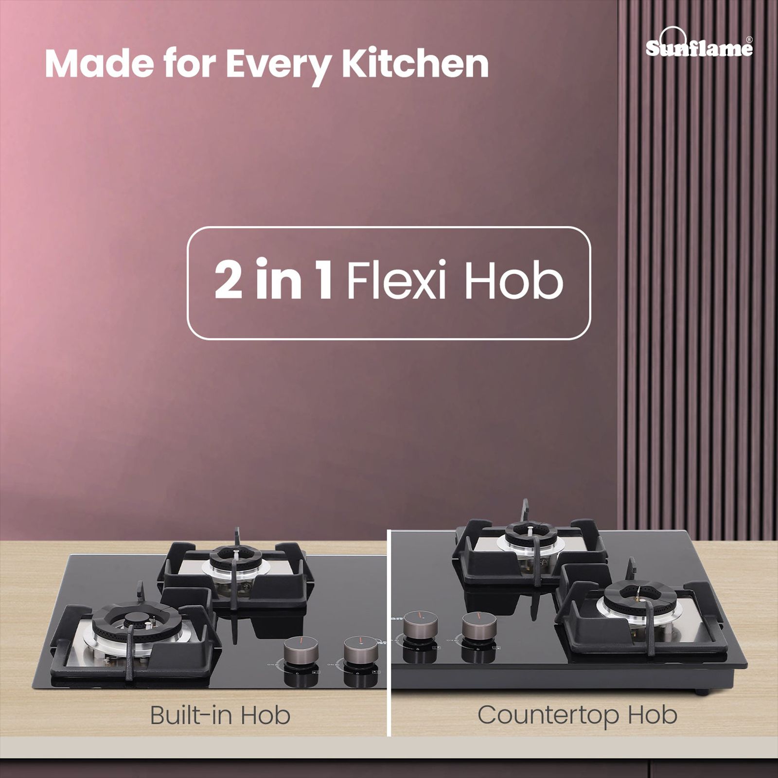 Sunflame SHA 486 PHS Toughened Glass Top 4 Burner Automatic Hob (Flame Failure Device, Black)_4