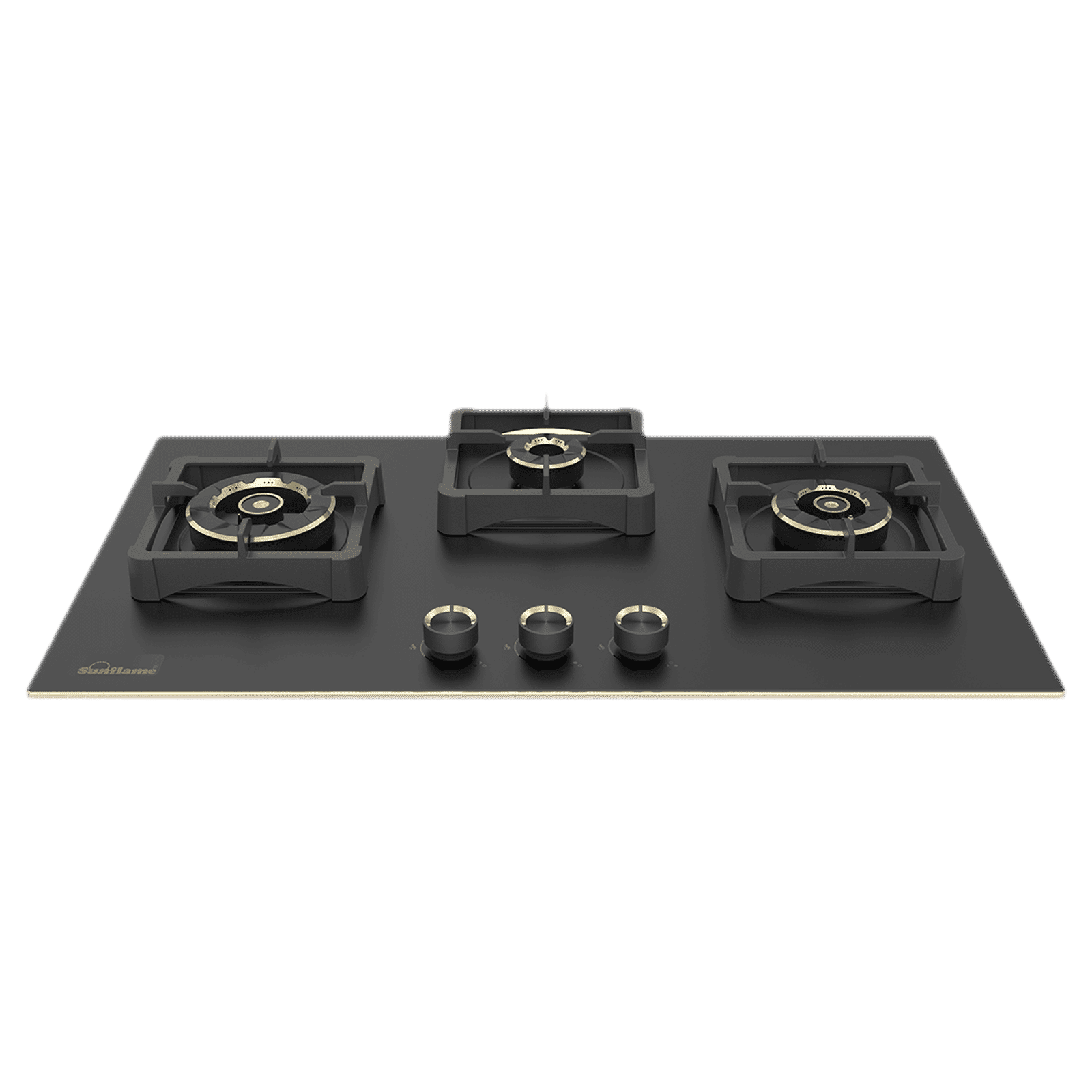 Sunflame SHA 378 SBS Toughened Glass Top 3 Burner Automatic Hob (Flame Failure Device, Black)_1