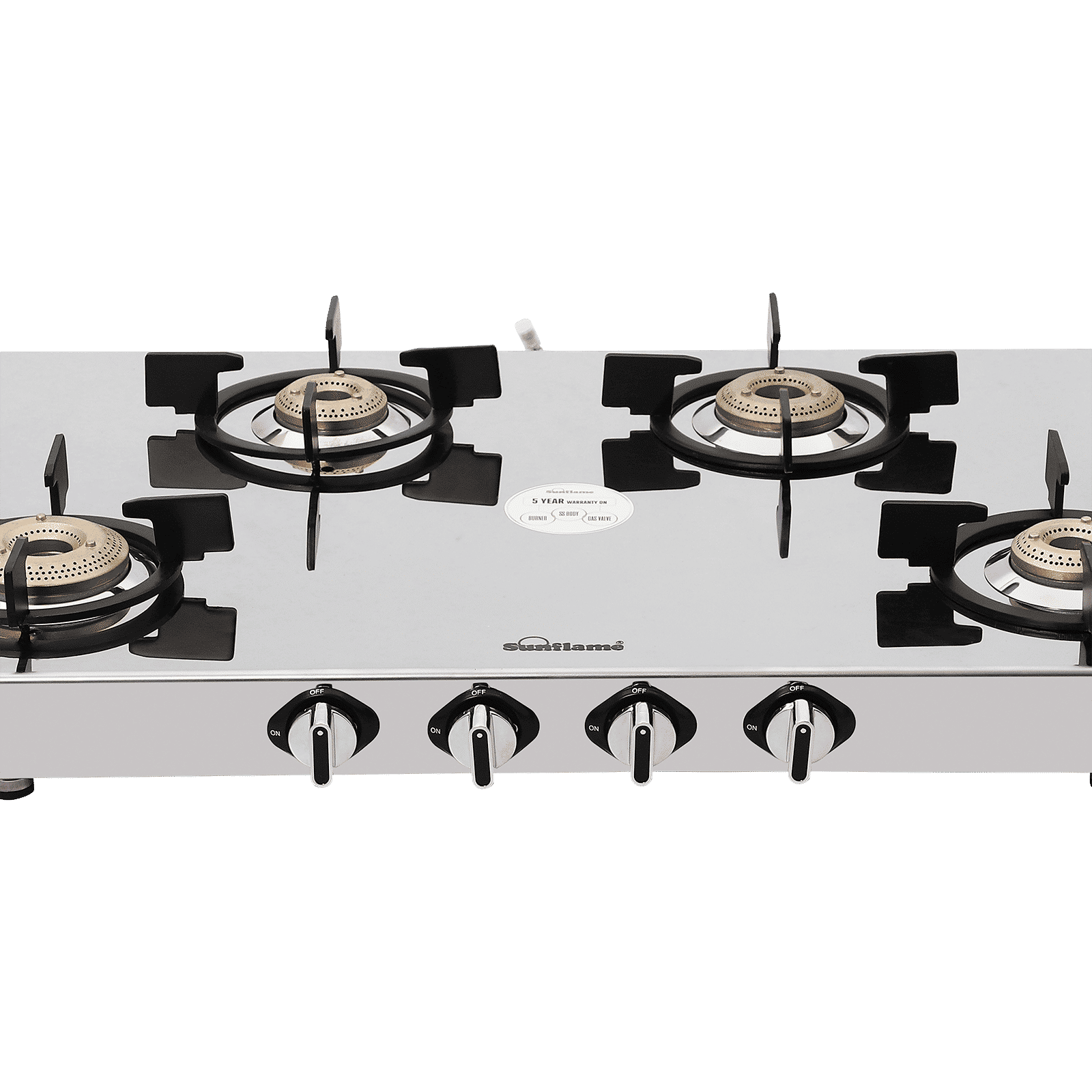 Sunflame HERCULES 4 Burner Manual Gas Stove (ISI Certified, Stainless Steel)_2