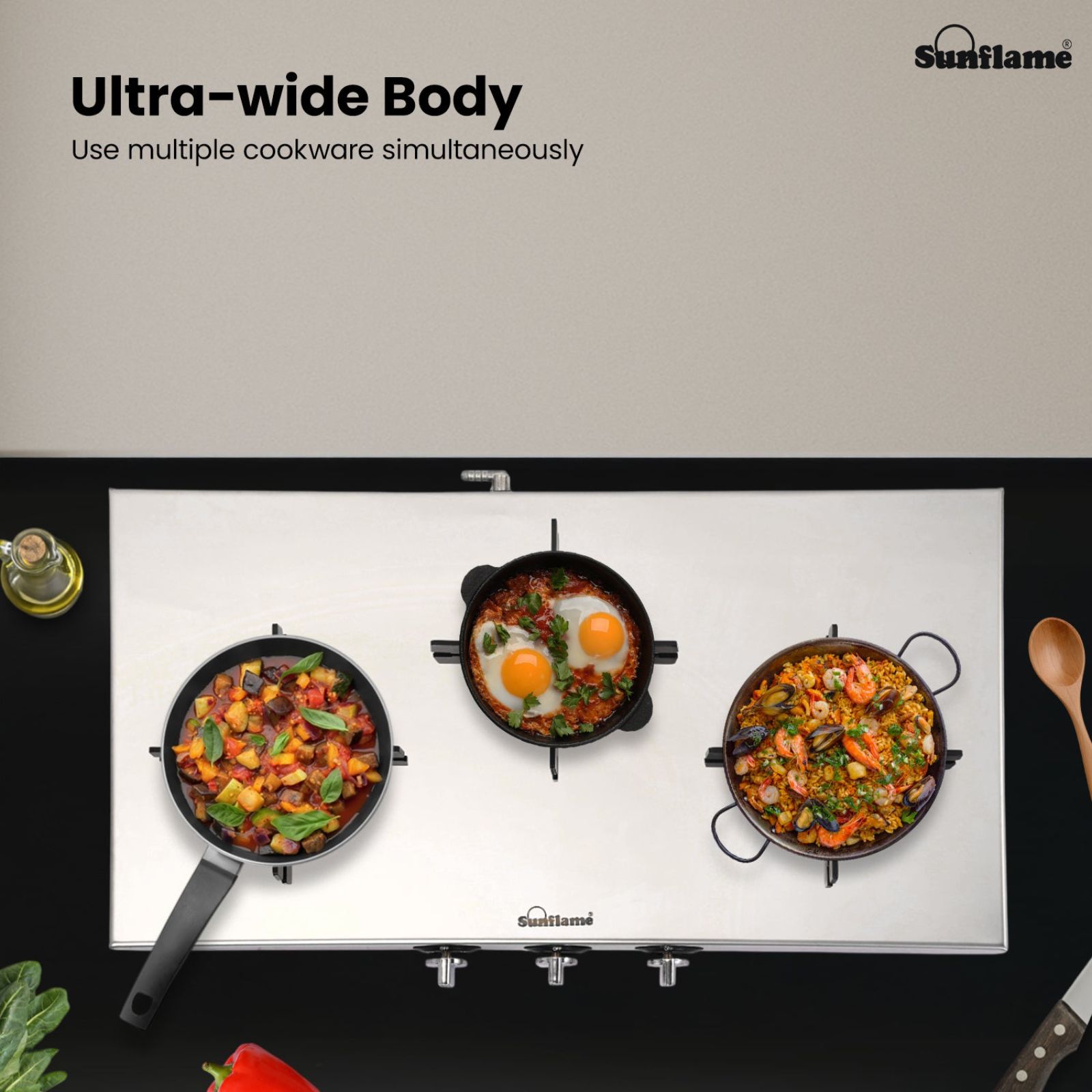 Sunflame SSH 2MM G/S 3 Burner Manual Gas Stove (ISI Certified, Silver)_6