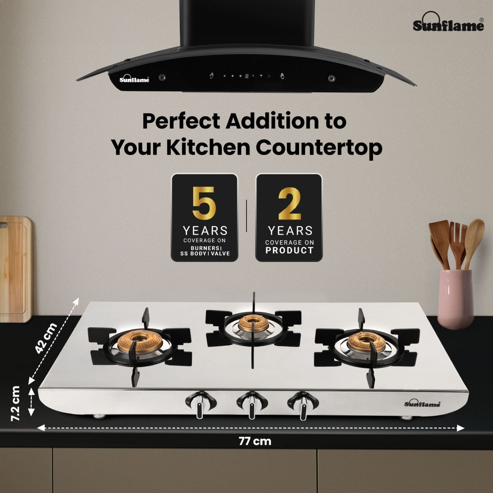 Sunflame SSH 2MM G/S 3 Burner Manual Gas Stove (ISI Certified, Silver)_9