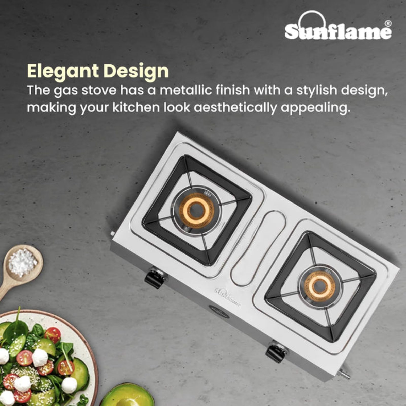 Sunflame SMART 2 Burner Manual Gas Stove (ISI Certified, Silver)_6