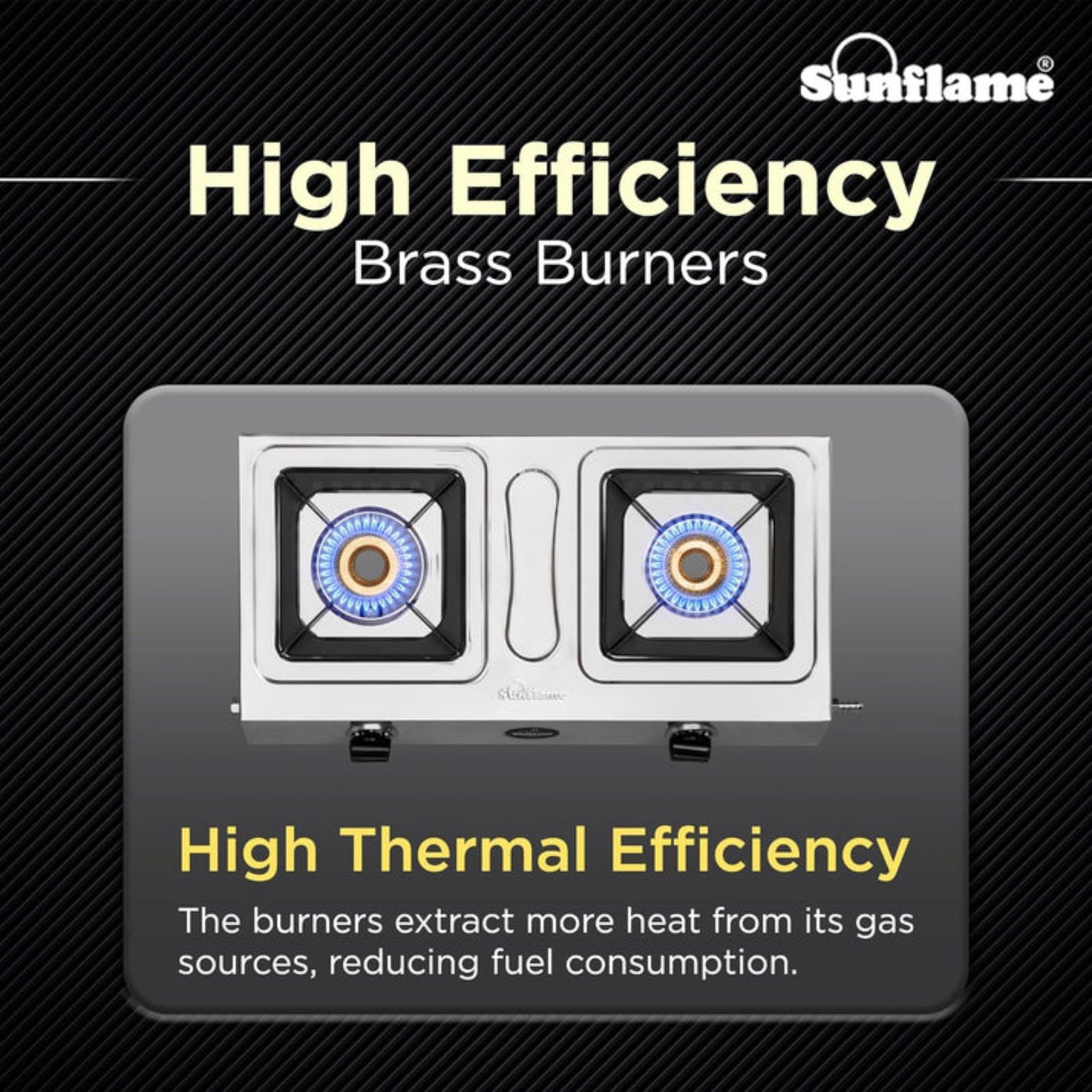 Sunflame SMART 2 Burner Manual Gas Stove (ISI Certified, Silver)_3