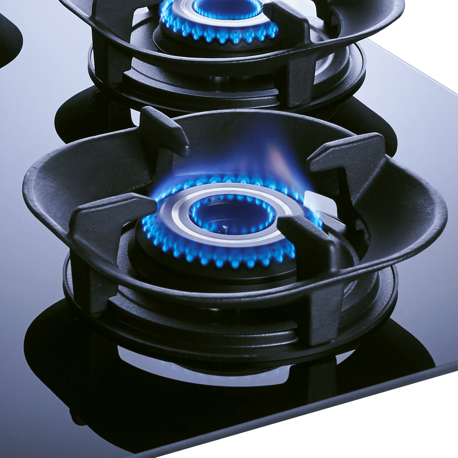 elica CROWN FLEXI 460 LOTUS IND HD BRASS Toughened Glass Top 4 Burner Automatic Hob (Multi Flame Burners, Black Glass)_2