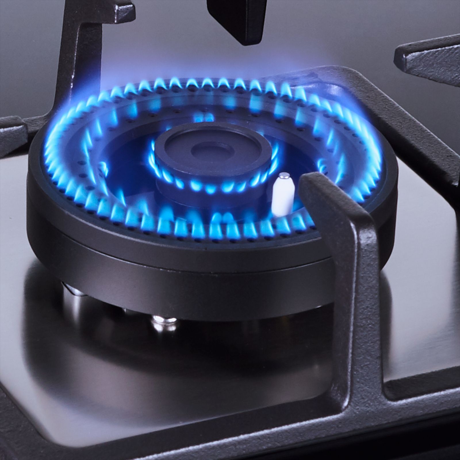 elica IND FLEXI AB 360 DX DFS Toughened Glass Top 3 Burner Automatic Hob (Cast Iron Pan Support, Black)_4