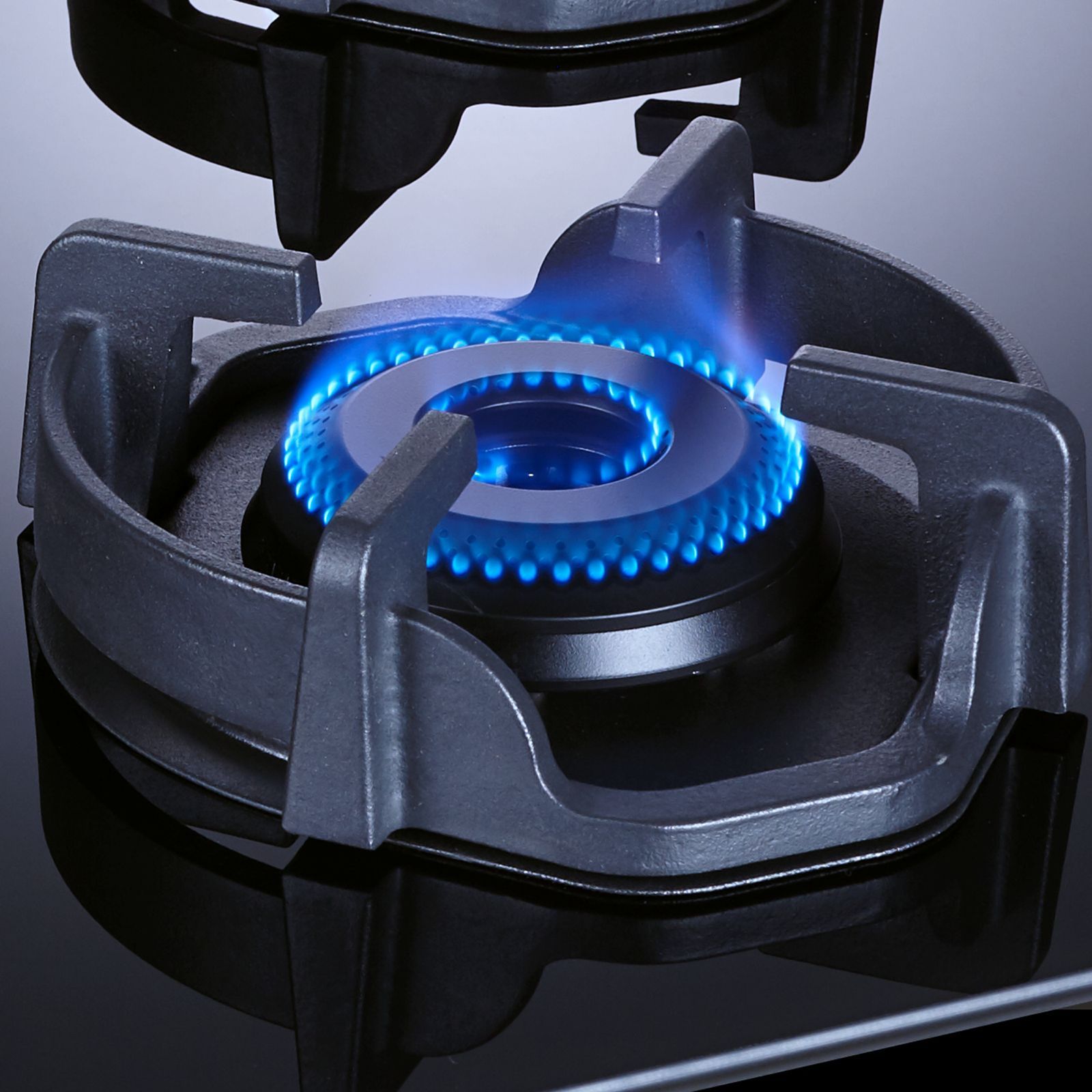 Elica MATT FLEXI HEXA LOTUS IND HD BRASS SERIES Toughened Glass Top 4 Burner Automatic Hob (Multi-Flame Burners, Black)_2