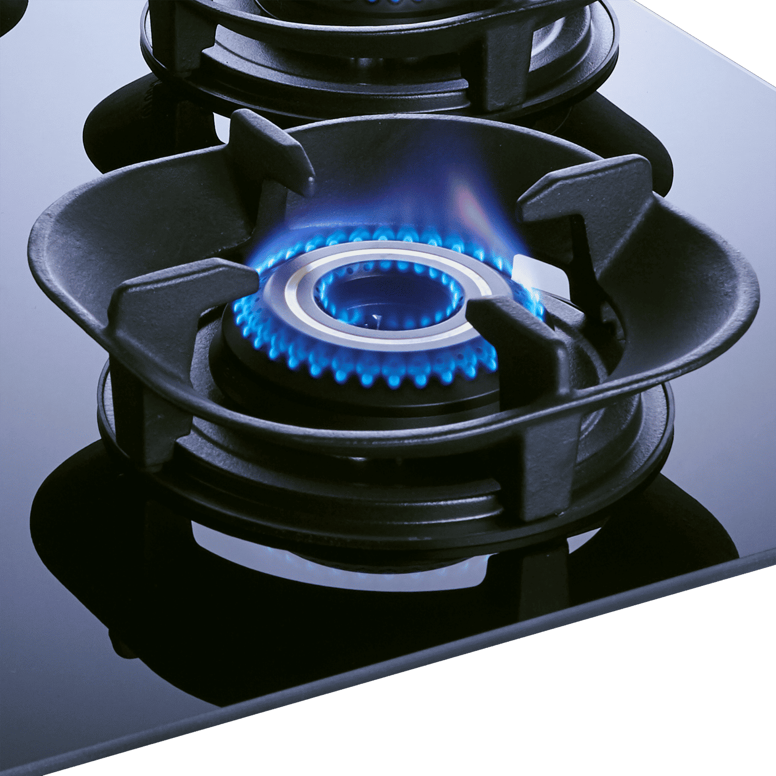 elica CROWN FLEXI 475 LOTUS IND HD BRASS Toughened Glass Top 4 Burner Automatic Hob (Multi Flame Burners, Black Glass)_4